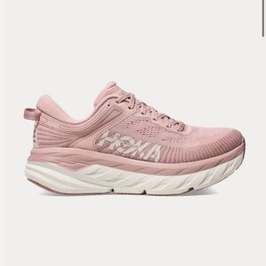 HOKA , Bondi 7, Women’s, Pink Running Shoes (peach whip), Size 8.5, regular fit